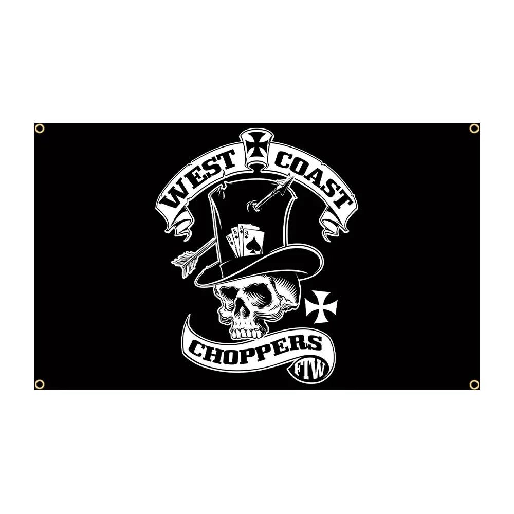 West Coast Choppers Logo Flag – 90x150cm Polyester Digital Printed Banner for Motorcycle Enthusiasts - Premium flag from Lizard Vigilante - Just $17.99! Shop now at Lizard Vigilante