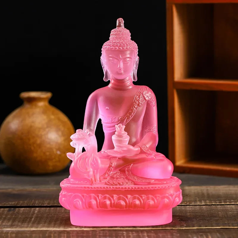 1pc, Resin Craft Home Decoration Buddha Statue Buddhism Sculpture Thailand Buddha Sculpture Zen Decor Ornaments Car Decoration