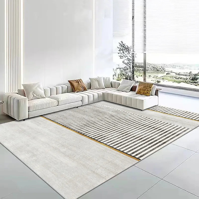 Modern Minimalist Geometric Patterned Living Room Bedroom Rugs Soft Texture Anti-Slip Stylish Home Floor Decor