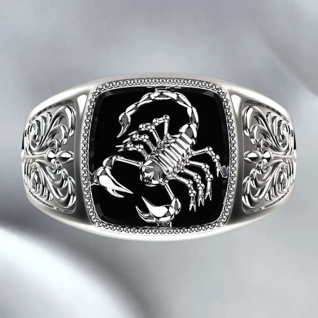 Huitan Viking Nordic Mythology Giant Wolf Ring | Defense Totem Wolf Fashion Hip Hop Rock Unisex Finger Ring | Punk Jewelry Gift - Premium ring from Lizard Vigilante - Just $19.87! Shop now at Lizard Vigilante