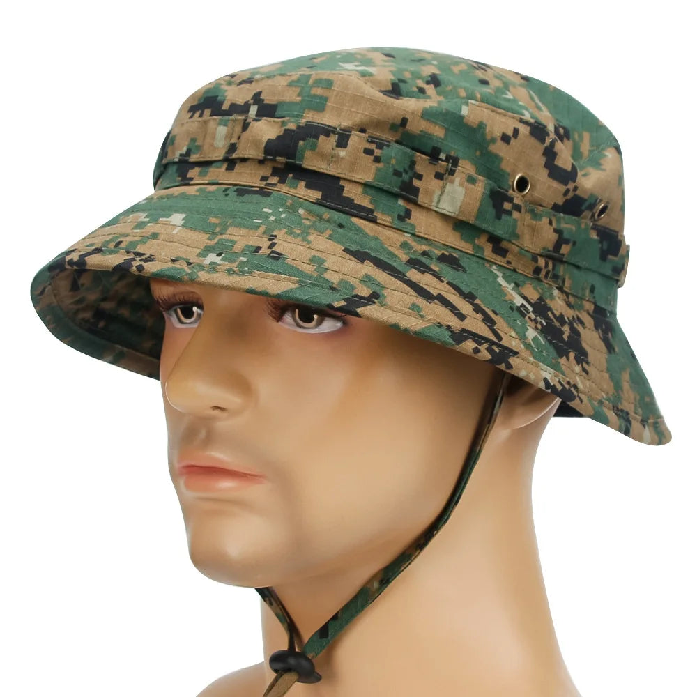 Camouflage Boonie Hat - Packable Outdoor Bucket Hat for Hiking & Fishing - Premium bucket hat from Lizard Vigilante - Just $18.88! Shop now at Lizard Vigilante