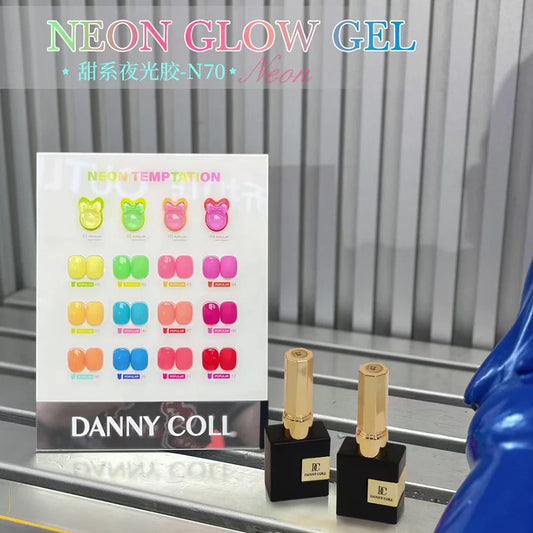 Fluorescence Lacquer Nail Polish Gel UV&LED Fluorescent Gel Semi-permanent Varnish Soak Off Gel Polish12 Colors/set