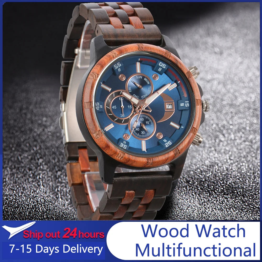 Wooden Watches for Men - Fashion Anniversary Wedding Day Gift for Husband - Premium  from Lizard Vigilante - Just $36.99! Shop now at Lizard Vigilante