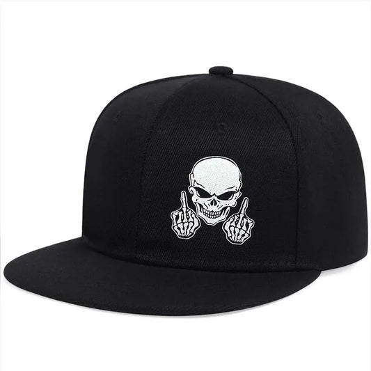 Unisex Skeleton Finger Embroidery Hip-Hop Baseball Cap – Adjustable Outdoor Casual Sunscreen Hat for Men & Women - Premium Baseball cap from Lizard Vigilante - Just $22.88! Shop now at Lizard Vigilante