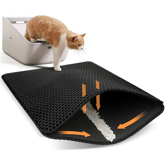 CATaclysm Double-Layer Mesh Litter Mat – Waterproof Anti-Slip Sand Trap Pad for Feral Felines and House Panthers - Premium cat pad from dsers - Just $33.99! Shop now at Lizard Vigilante
