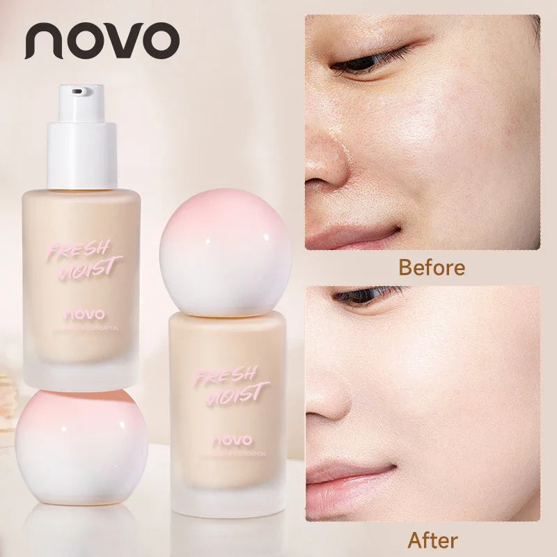 2-color Liquid Foundation BB Cream - Matte Cream, Long-lasting 24-hour Coverage Waterproof, Sodium Hyaluronate and Vitamin E