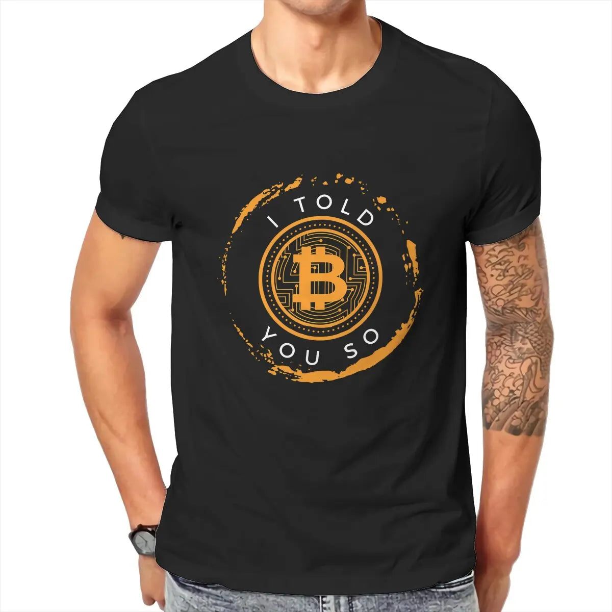 Crypto Miners I Told You So Bitcoin T Shirt Comfortable Casual Short Sleeve Tee