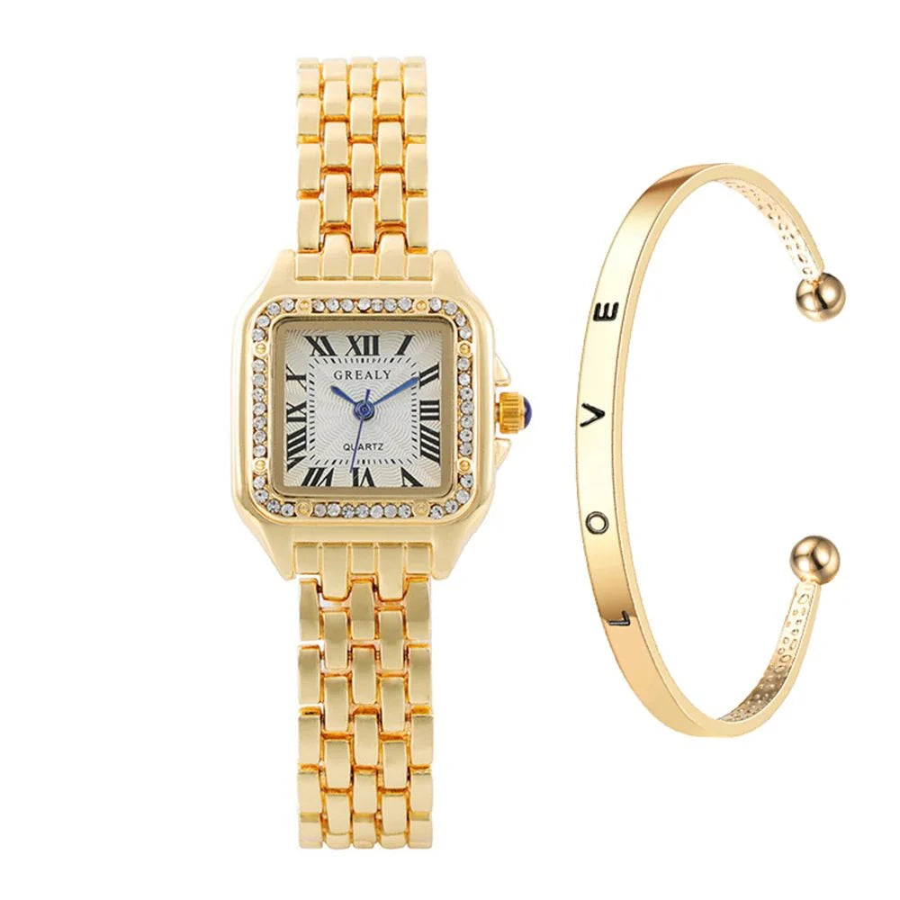 Women’s Luxury Roman Numerals Square Watch