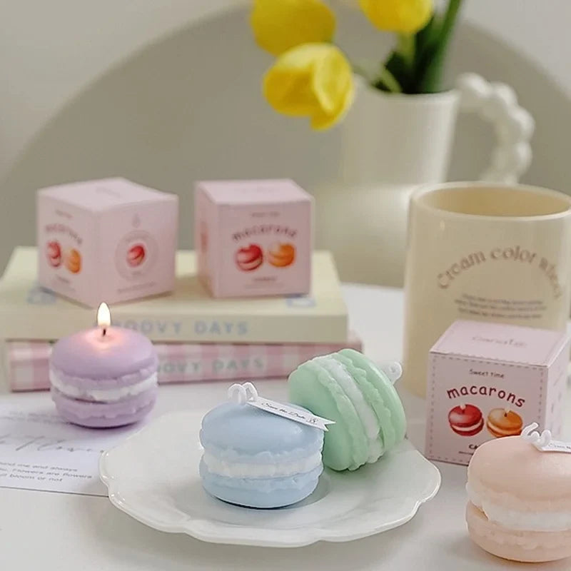 2025 Cute Macaron Creative Styling Aromatherapy Candles Home Fragrance Collection Decoration Ornaments Christmas Birthday Gifts