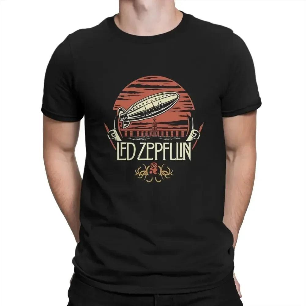 Zeppelin Band Short Sleeve Oversize Printed Timeless Echo Unique High Quality Men's Clothes Fashion Round Neck - Premium  from Lizard Vigilante - Just $23.99! Shop now at Lizard Vigilante