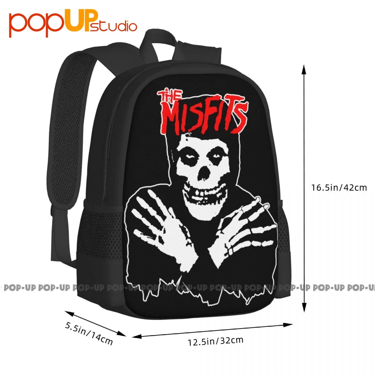 Misfits Classic Skull Backpack – Large Capacity Eco-Friendly Riding & Beach Bag with Adjustable Straps - Premium backpack from Lizard Vigilante - Just $36.66! Shop now at Lizard Vigilante