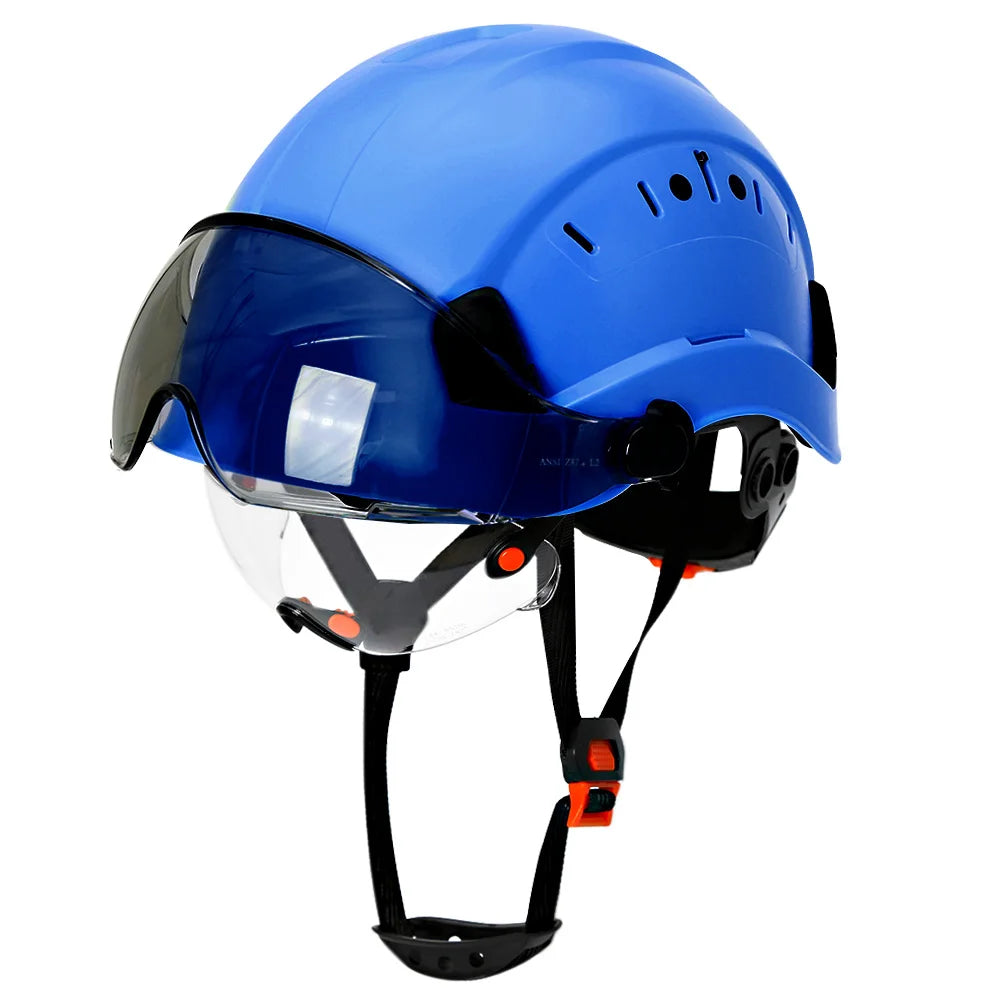 CE-Certified Construction Safety Helmet with Built-In Visor Goggles – ANSI Industrial ABS Hard Hat for Engineers - Premium  from Lizard Vigilante - Just $53.88! Shop now at Lizard Vigilante