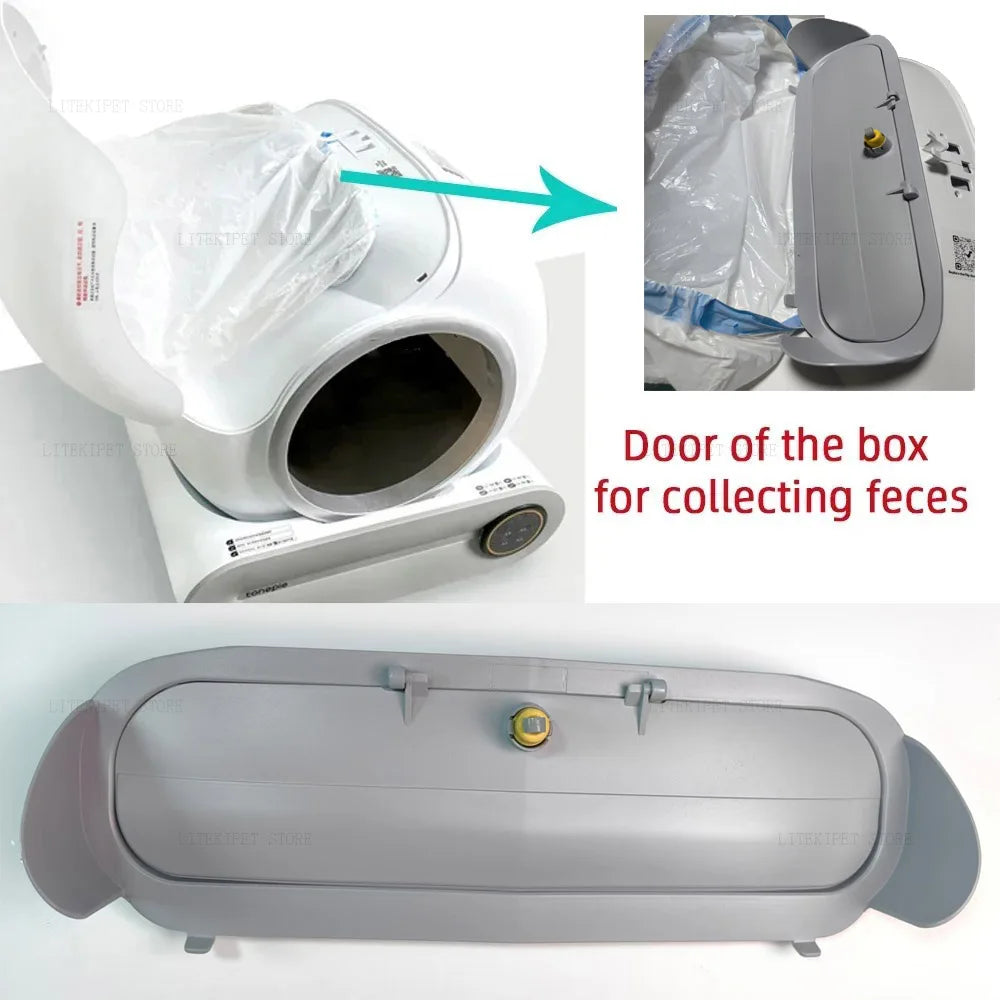 Automatic Cat Litter Box Accessories Bin Door Collecting Feces Bottom Capsule Garbage Bag for Cat Toilet Litter Box