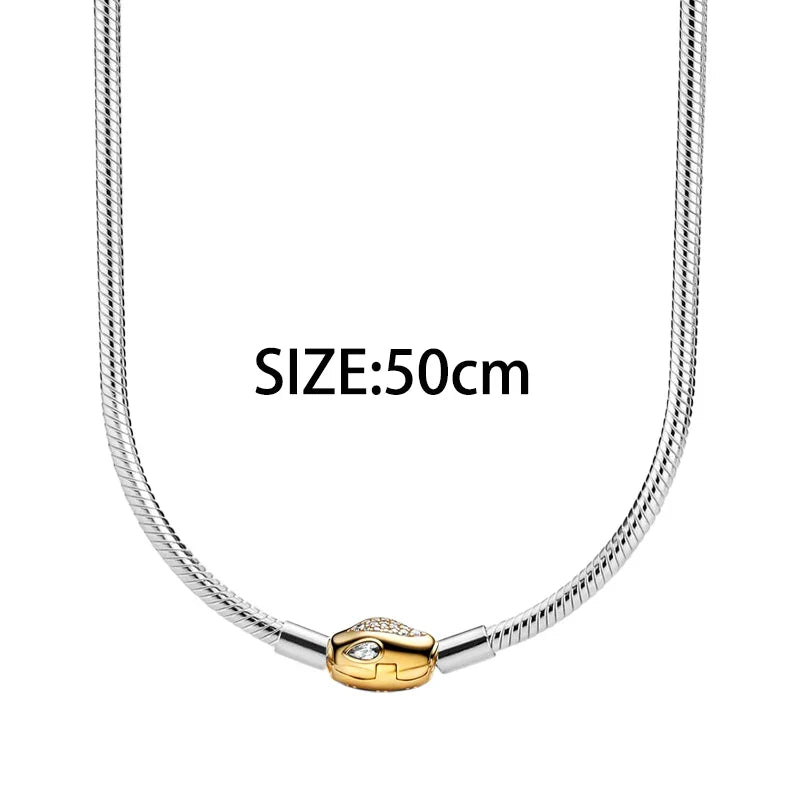 925 Silver Valentine's Day Snake Year Series Pendant Suitable for 925 Sterling Silver Original Women's Bracelet DIY Jewelry Gift