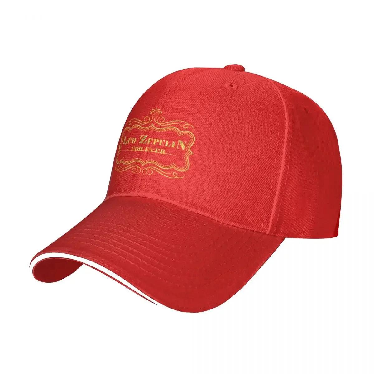 Unisex Led Gold Zeppelins Forever Baseball Cap Vintage Western Hat Classic Hard Rock Heavy Metal Luxury - Premium  from Lizard Vigilante - Just $24.99! Shop now at Lizard Vigilante