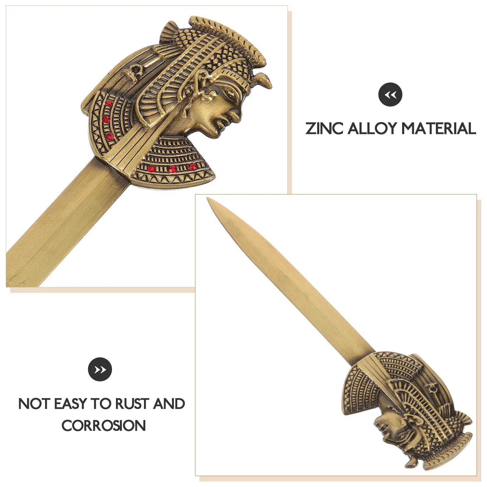 Elegant Vintage Zinc-Alloy Letter Opener – European-Style Manual Envelope Cutter for Effortless Opening & Sophisticated Office Décor - Premium letter opener from Lizard Vigilante - Just $19.88! Shop now at Lizard Vigilante