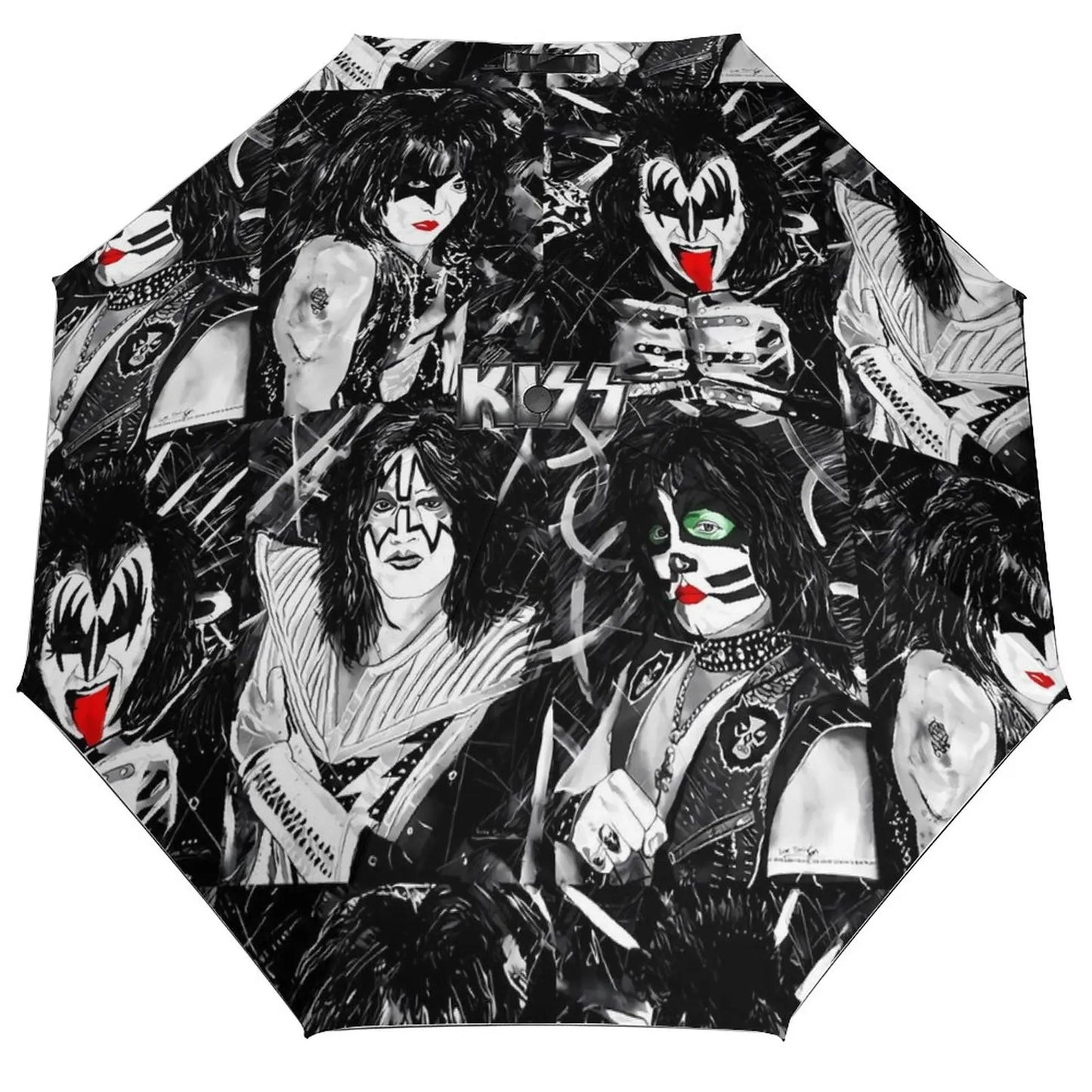 Kiss Logo Umbrella Rock Band Print Unique Windshield Sunshield Umbrella Folding Golf - Premium  from Lizard Vigilante - Just $45.99! Shop now at Lizard Vigilante