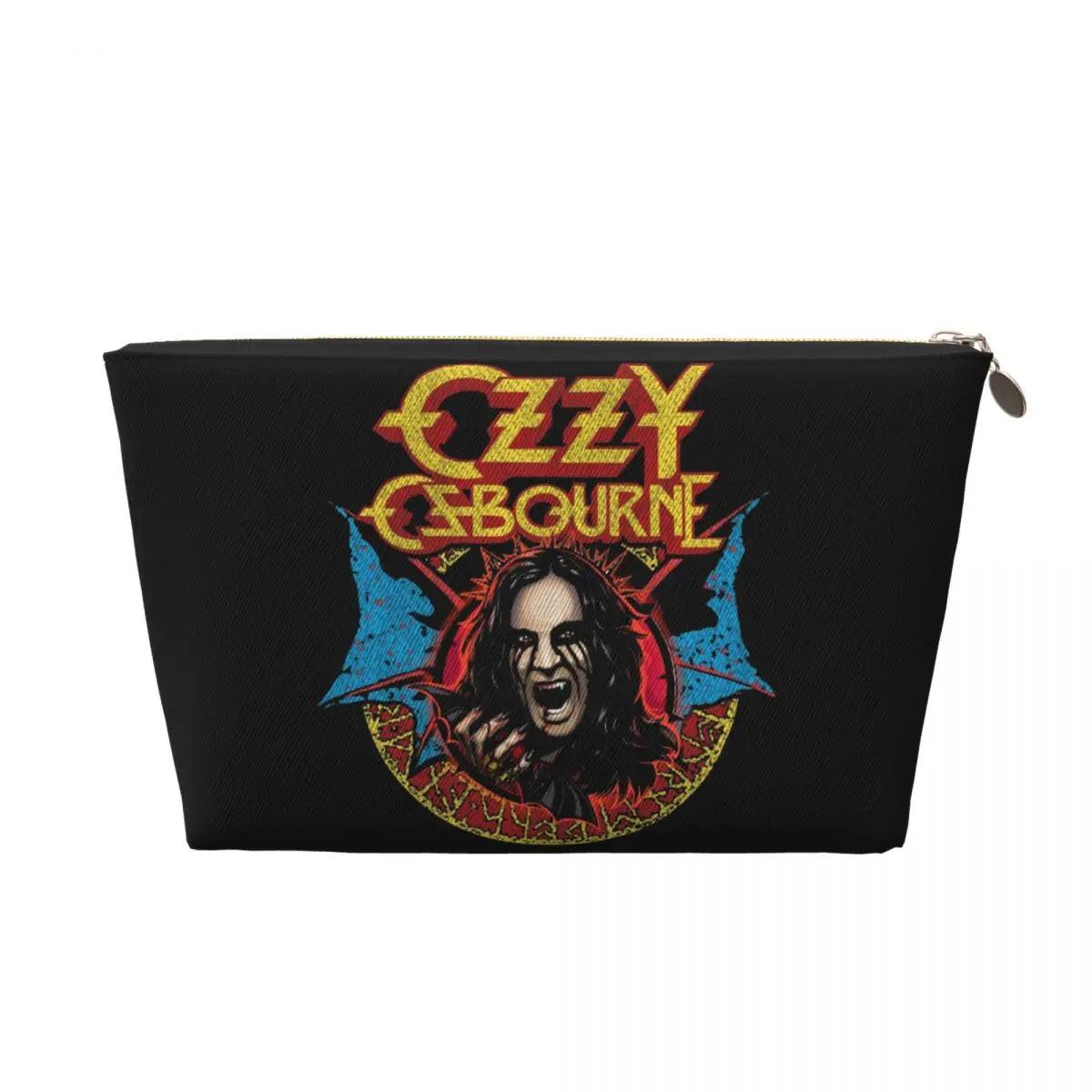 Custom Heavy Metal Rock Ozzy Osbourne Travel Toiletry Bag for Women Makeup Cosmetic Organizer Beauty Storage Dopp Kit - Premium makeup bag from Lizard Vigilante - Just $20.99! Shop now at Lizard Vigilante