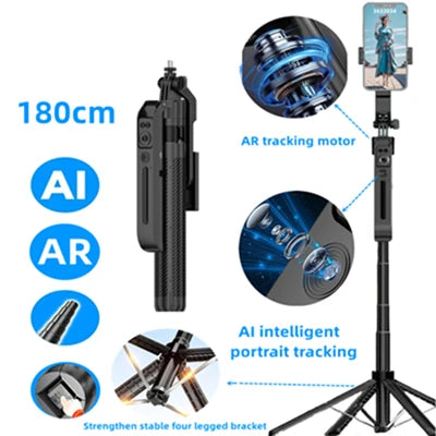 Fangtuosi IronClutch AI Tripod Gimbal — Bluetooth Selfie Stick & Smart Follow Stabilizer For Smartphones