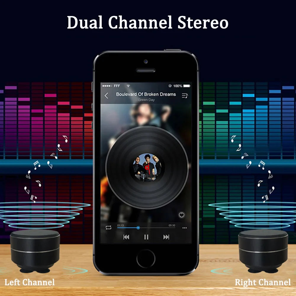 Wireless Bluetooth Speaker Digital Dual TWS Vibration Stereo Sound Audio Mini Bone Conduction Speaker With FM Radio Dropshipping
