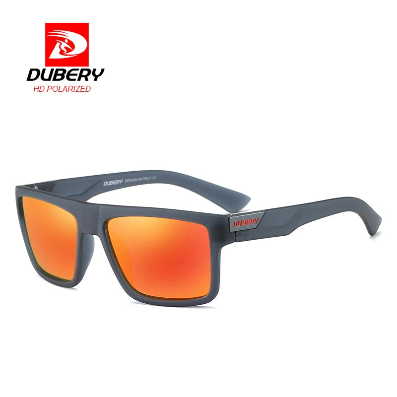 Dubery Retro Polarized Rectangle Sunglasses – UV400 Anti-Reflective Shades for Everyday Adventures