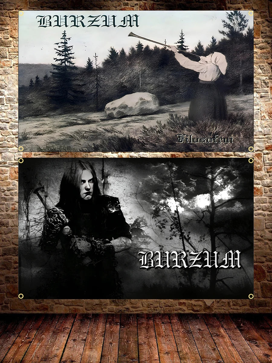 Burzum Black Metal Flag – 3x5 Ft Heavy Metal Polyester Band Banner for Wall Decor and Tapestry - Premium flag from Lizard Vigilante - Just $19.99! Shop now at Lizard Vigilante