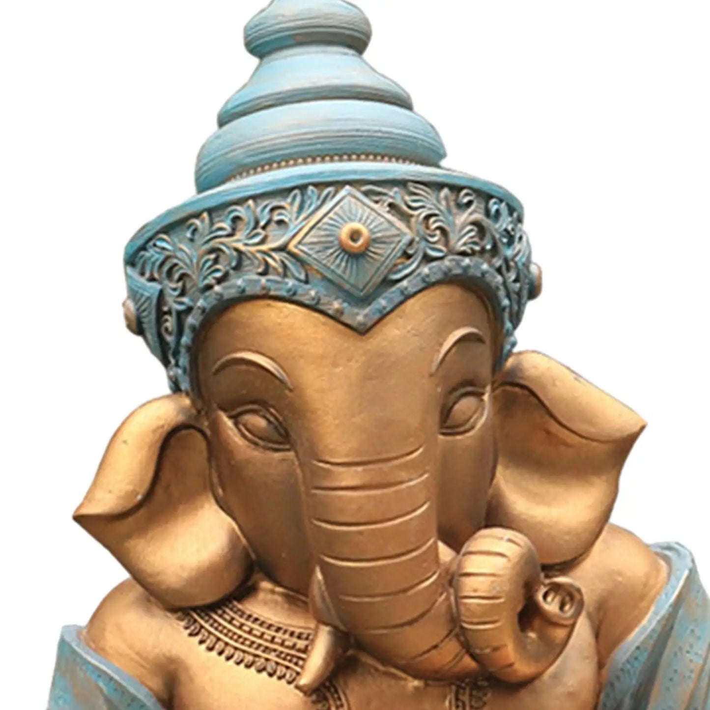 Ganesh Statue Art Crafts Ganesha Figurine Hindu Elephant God Sculpture for Garden Patio Yard Outdoor Landscaping Home Decor