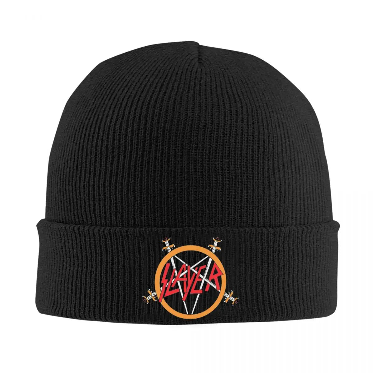 Slayers Logo Knitted Beanie – Warm Winter Hat for Men & Women | Unisex Autumn Color Cap - Premium unisex beanie from Lizard Vigilante - Just $19.88! Shop now at Lizard Vigilante