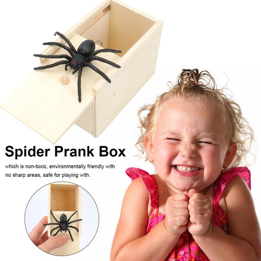 Spider Wooden Fun  Prank Box Surprise Happy Box Gags Practical Joke Scare Toys Novelty Halloween Gifts for Friends DROPSHIPPING - Premium prank gift from Lizard Vigilante - Just $13.99! Shop now at Lizard Vigilante