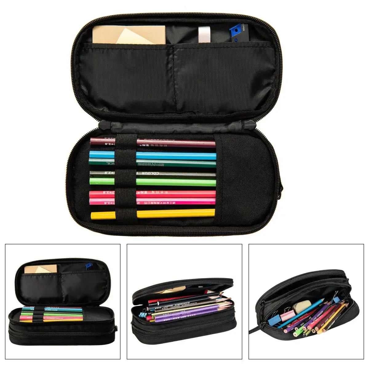 Led Zeppelin Pencil Case Large-capacity Heavy Metal Music Band Office Accessories Double Layer Pencil Case Stationery - Premium pencil case from Lizard Vigilante - Just $19.99! Shop now at Lizard Vigilante