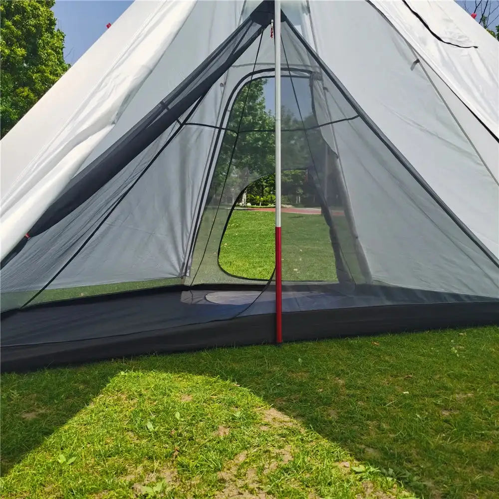 Ultralight Pyramid Tent‘s Inner Tent Outdoor Rodless Summer Mesh Tent Portable Backpacking Hiking Camping Teepee Inside Tent