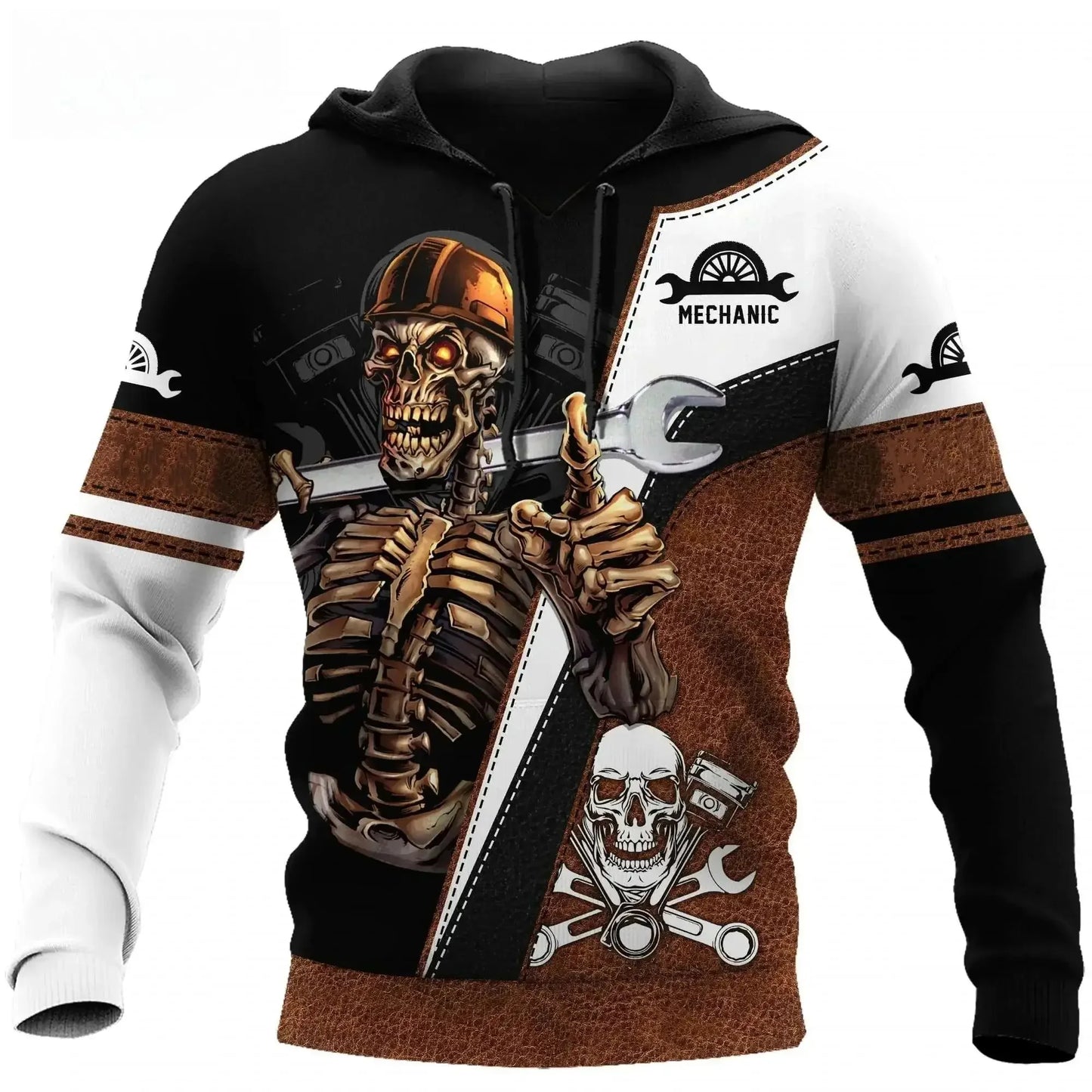 Grim Fest: 3D Skull Print Hoodie - Unleash Your Inner Rebel (2024 Collection) - Premium sweater from Lizard Vigilante - Just $41.08! Shop now at Lizard Vigilante