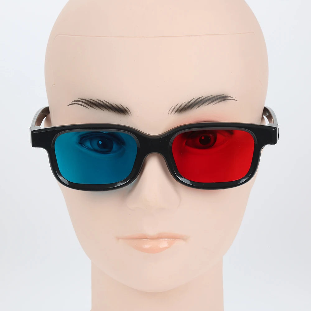 Black Frame Red Blue 3D Glasses Home Theater Immersive Experience For Dimensional Anaglyph Movie Game DVD Video Gift Glasses Rub - Premium  from Lizard Vigilante - Just $0.99! Shop now at Lizard Vigilante