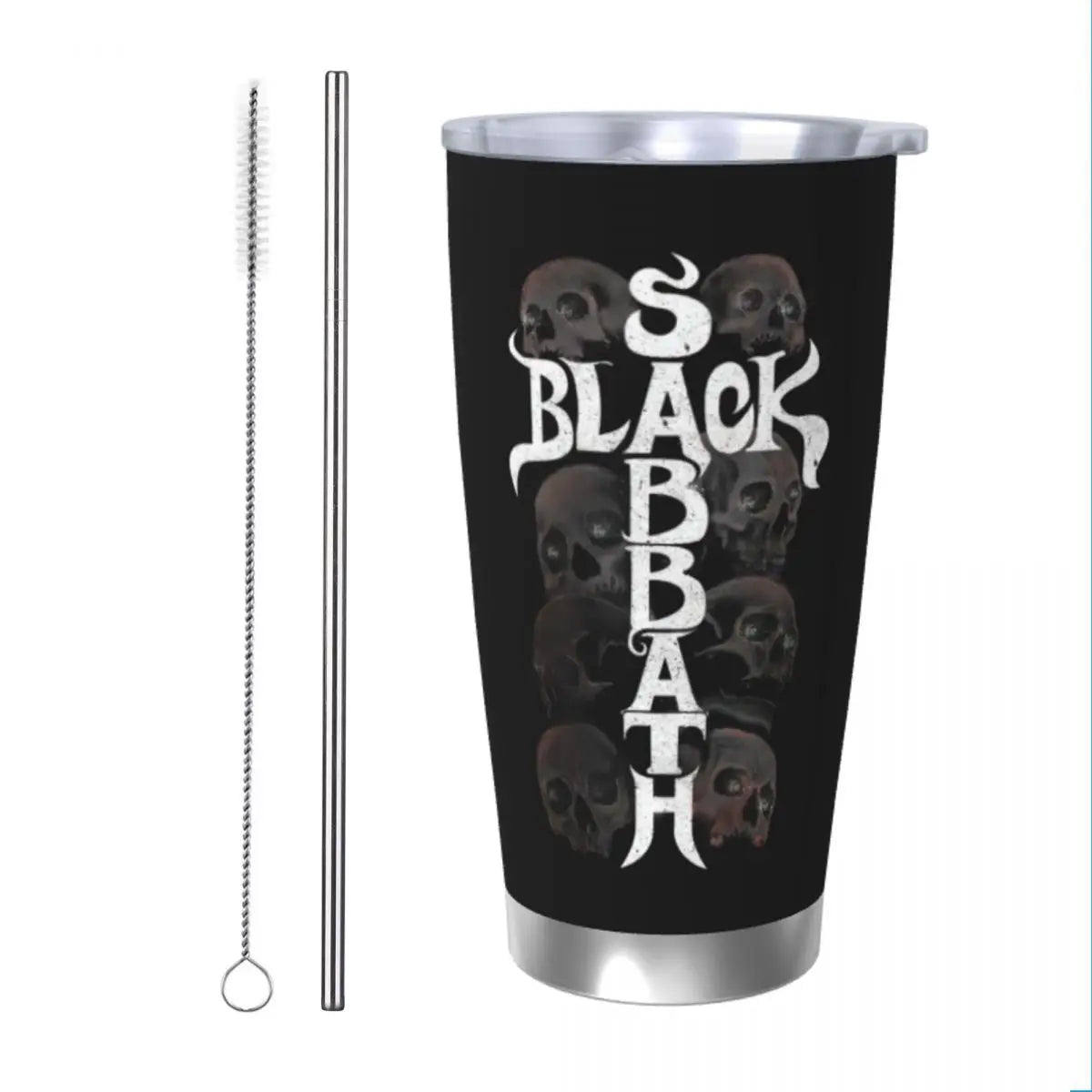 Black Sabbath Skull Insulated Tumbler with Lid Rock Stainless Steel Coffee Mugs Double Wall Thermos Bottle Cups, 20oz - Premium Tumblers from Lizard Vigilante - Just $31.88! Shop now at Lizard Vigilante