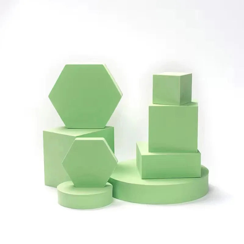 8pcs Hard Foam Shapes Makeup Tools Studio Shooting Props Geometric Cube Cosmetics For Lipstick Craft Photography Props