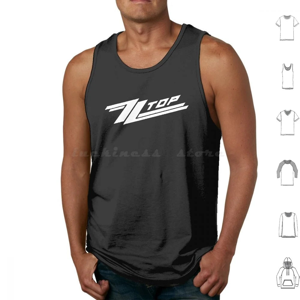 ZZ Top Band Print Cotton Tank Top – Casual O-Neck Sleeveless Tee for Men - Premium tank tops from Lizard Vigilante - Just $31.08! Shop now at Lizard Vigilante