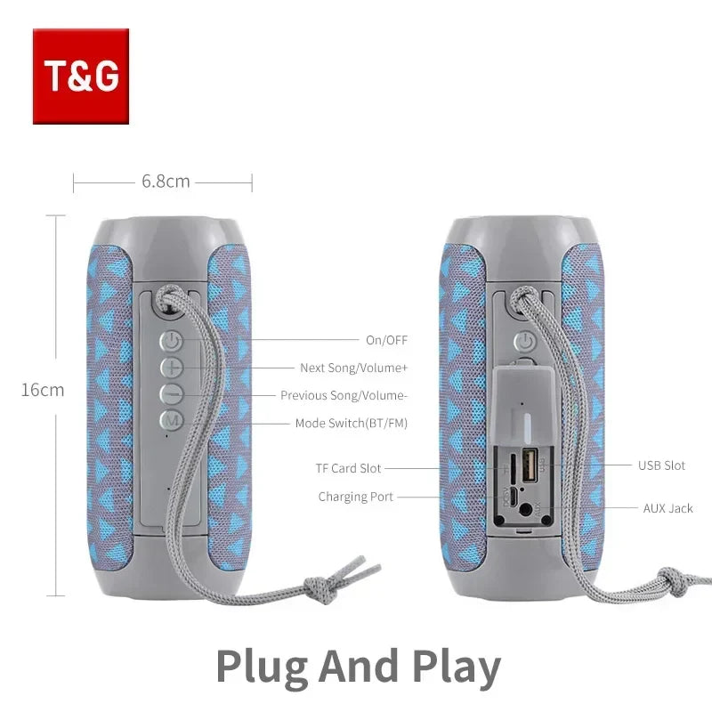 TG117 Bluetooth Speakers Portable Wireless Sound Box  Outdoor Waterproof Stereo Surround Supports TF Radio altavoz bluetooth