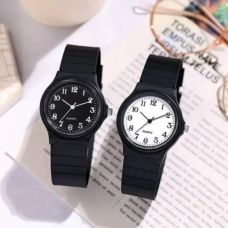 Exam Watch Silicone Strap Simple Women Watch Student Ladies Quartz Wristwatch Waterproof Round Small Dial for Women Reloj Mujer