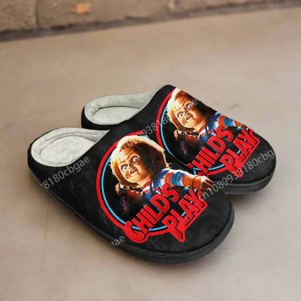 Horror Child's Play Chucky Slippers – Plush Casual Slippers for Men and Women, Cozy Keep Warm Sandals, Perfect for Couples - Premium slippers from Lizard Vigilante - Just $28.88! Shop now at Lizard Vigilante