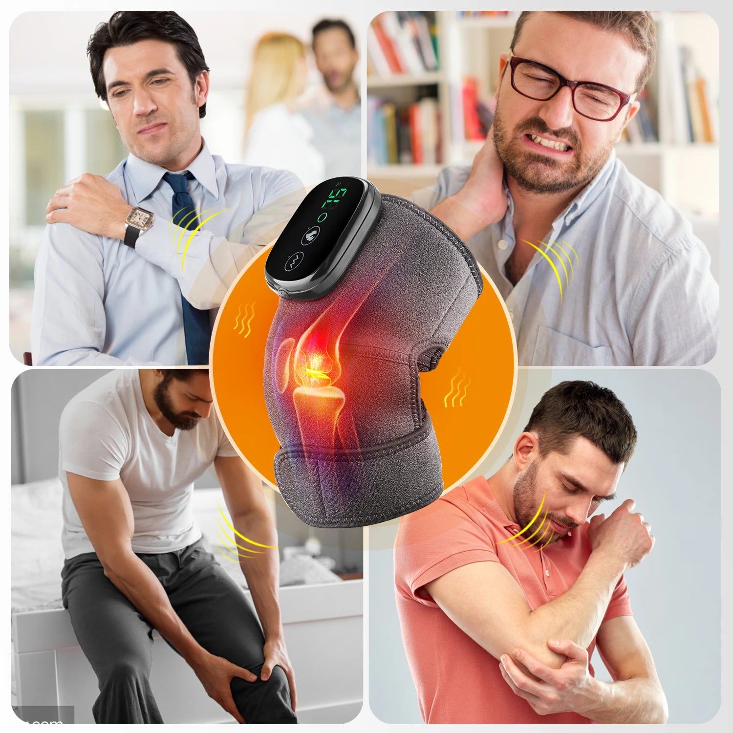 Electric Heating Knee Massager Joint Elbow Knee Pad Shoulder Pad Vibration Knee Shoulder Massage Health Care - Premium  from Lizard Vigilante - Just $23.99! Shop now at Lizard Vigilante