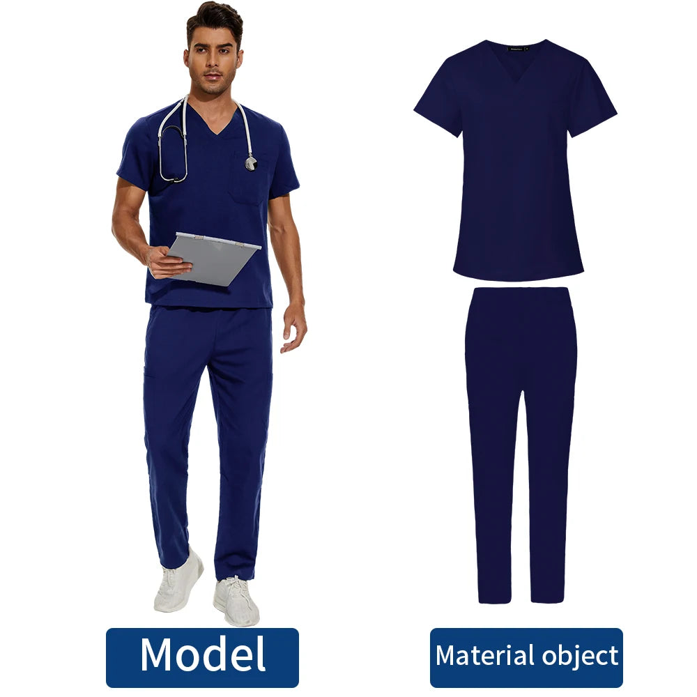 NiaaHinn Men's Medical Scrubs Set | V-Neck Uniforms for Clinics & Hospitals | Comfortable & Breathable Workwear - Premium scrubs from Lizard Vigilante - Just $38.88! Shop now at Lizard Vigilante