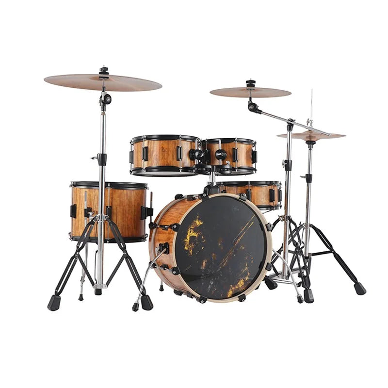 Elite KNIGHT 5-Piece Jazz Drum Set – Professional Grade with Transparent & Mesh Drum Heads, 3 Cymbals, High-Quality Poplar Shells for Beginners & Enthusiasts - Premium drum set from Lizard Vigilante - Just $774.99! Shop now at Lizard Vigilante