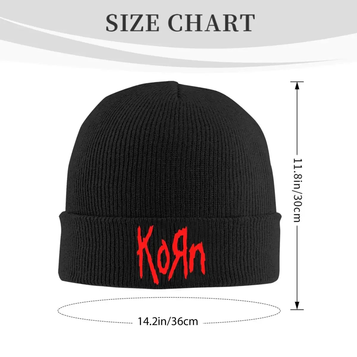 Korn Band Logo Beanie Hat – Unisex Street Hippie Skullies for Winter - Premium beanie from Lizard Vigilante - Just $19.99! Shop now at Lizard Vigilante