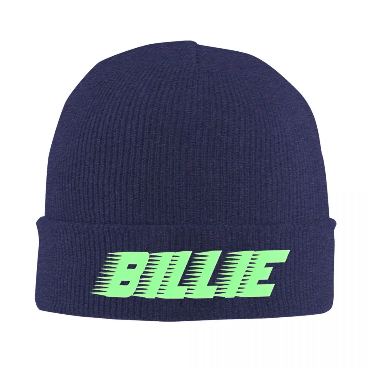 Billies Logo Knitted Beanie – Acrylic Skullies for Women & Men, Warm Winter Cap for Music Fans - Premium beanie from Lizard Vigilante - Just $19.88! Shop now at Lizard Vigilante