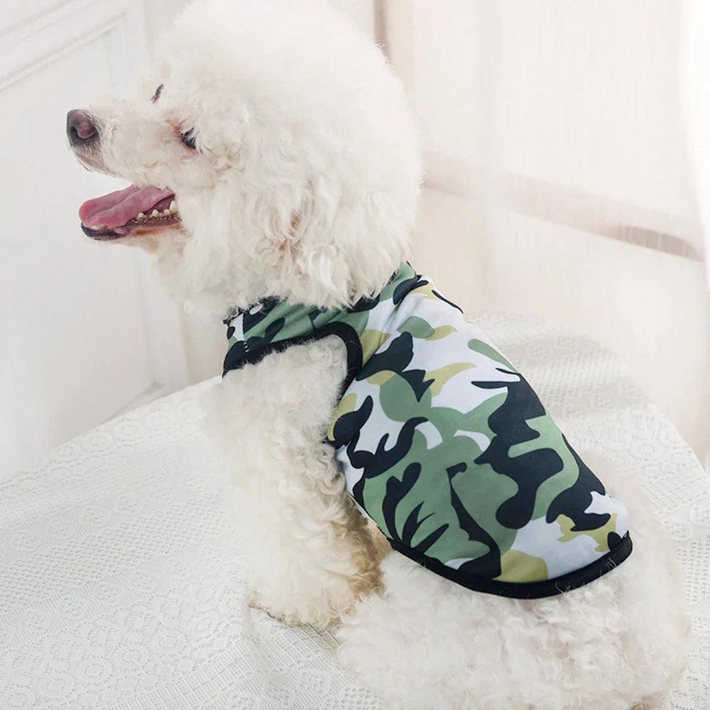 Pets Printed Vest Pet Animals Camouflage Vest Breathable Tops Dogs Cats Vest Cool Dog Clothes Sleeveless Tops Puppy T-shirts - Lizard Vigilante