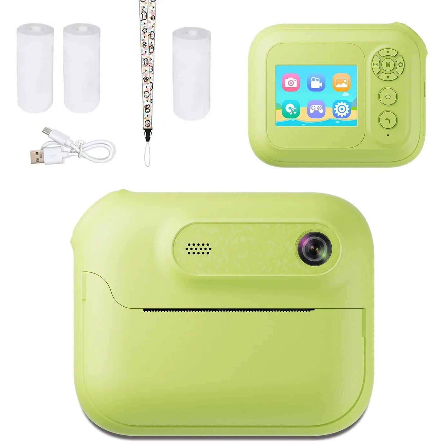 S8 Instant Print Camera for Children 1300mAh Kids Camere Printer 1080P HD Digital Camera for Girls Boys Birthday Gifts