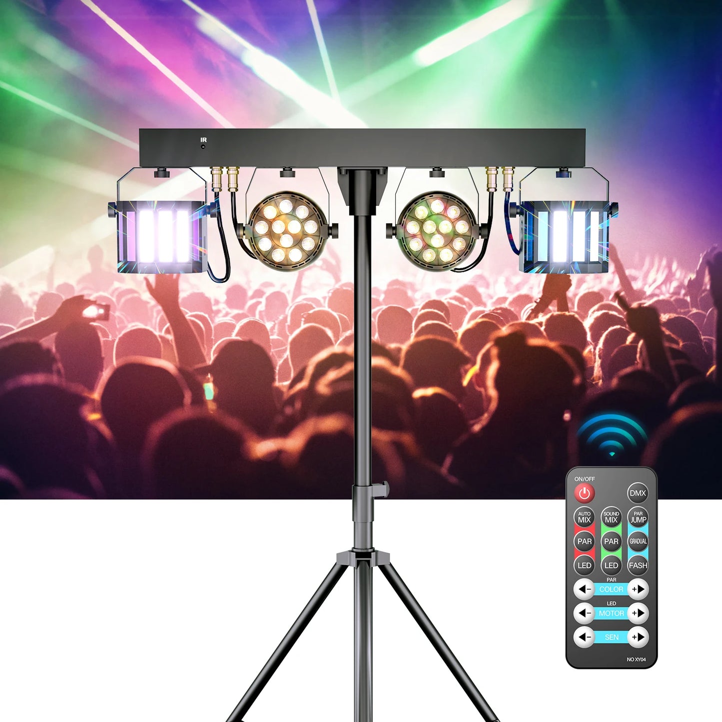 Somspot RGBW Stage LED Par Light Dyeing Induction Sword Beam Effect Combination Bracket Lights for Churche Concert Wedding Party - Premium special effects lighting from Lizard Vigilante - Just $238.88! Shop now at Lizard Vigilante