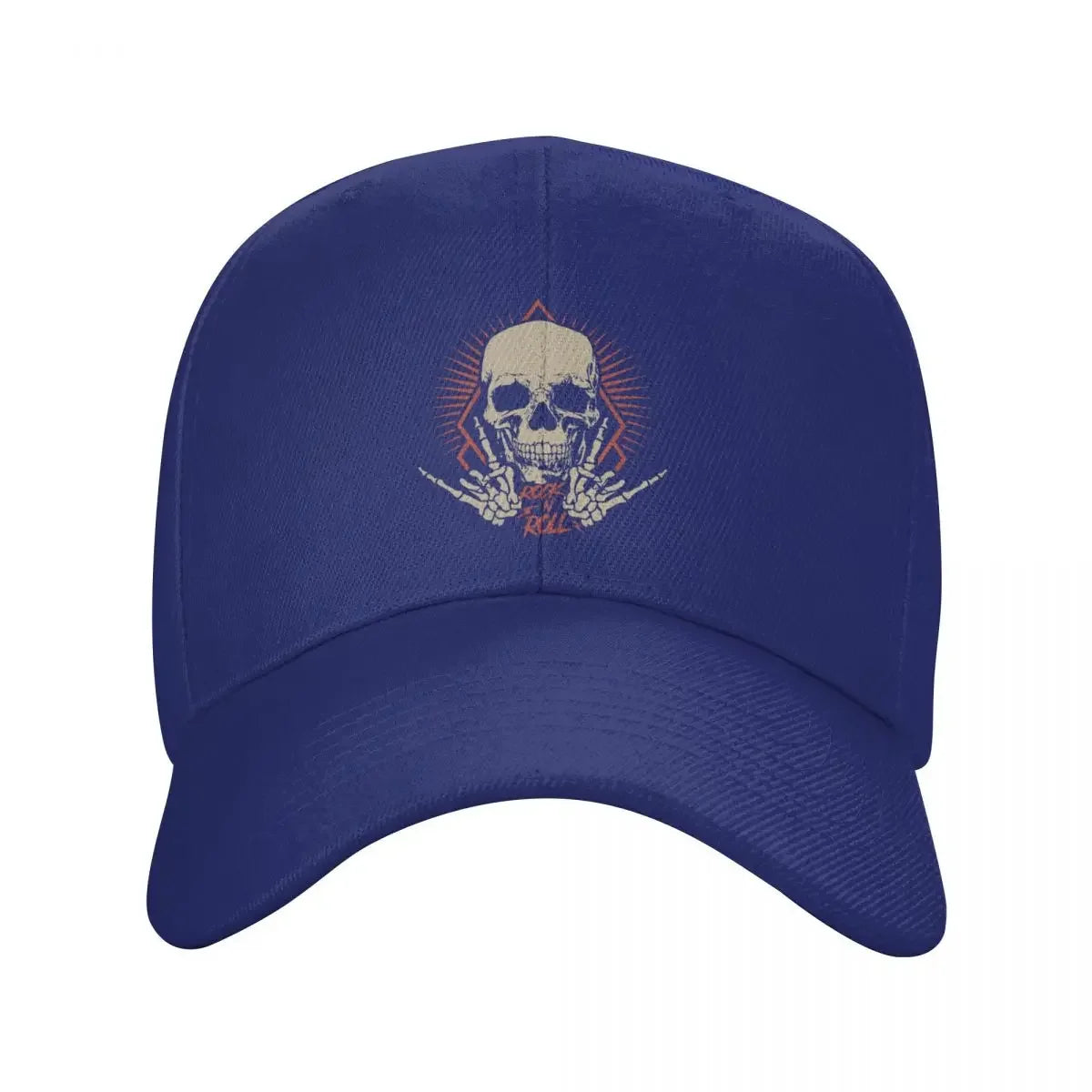 Skull Rock N Roll Baseball Cap for Men Women Adjustable Hard Rock Music Heavy Metal Skeleton Trucker Hat Streetwear - Lizard Vigilante