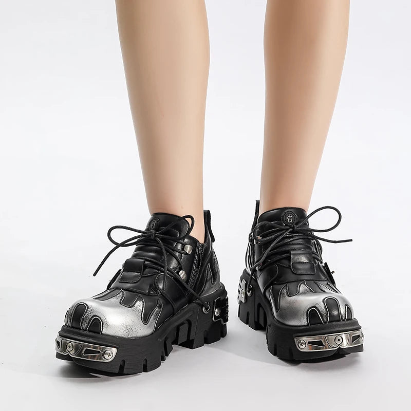 Oblivion Twin Flame Punk Platform Boots 2025 Dark Romance Edition