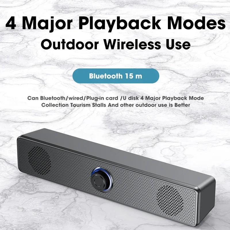 Senbossi Home Theater Bluetooth Soundbar – Wired & Wireless 3D Stereo Soundbar for TV, PC, Laptop, and Gaming with USB Power and Deep Bass - Premium soundbar from Lizard Vigilante - Just $22.88! Shop now at Lizard Vigilante